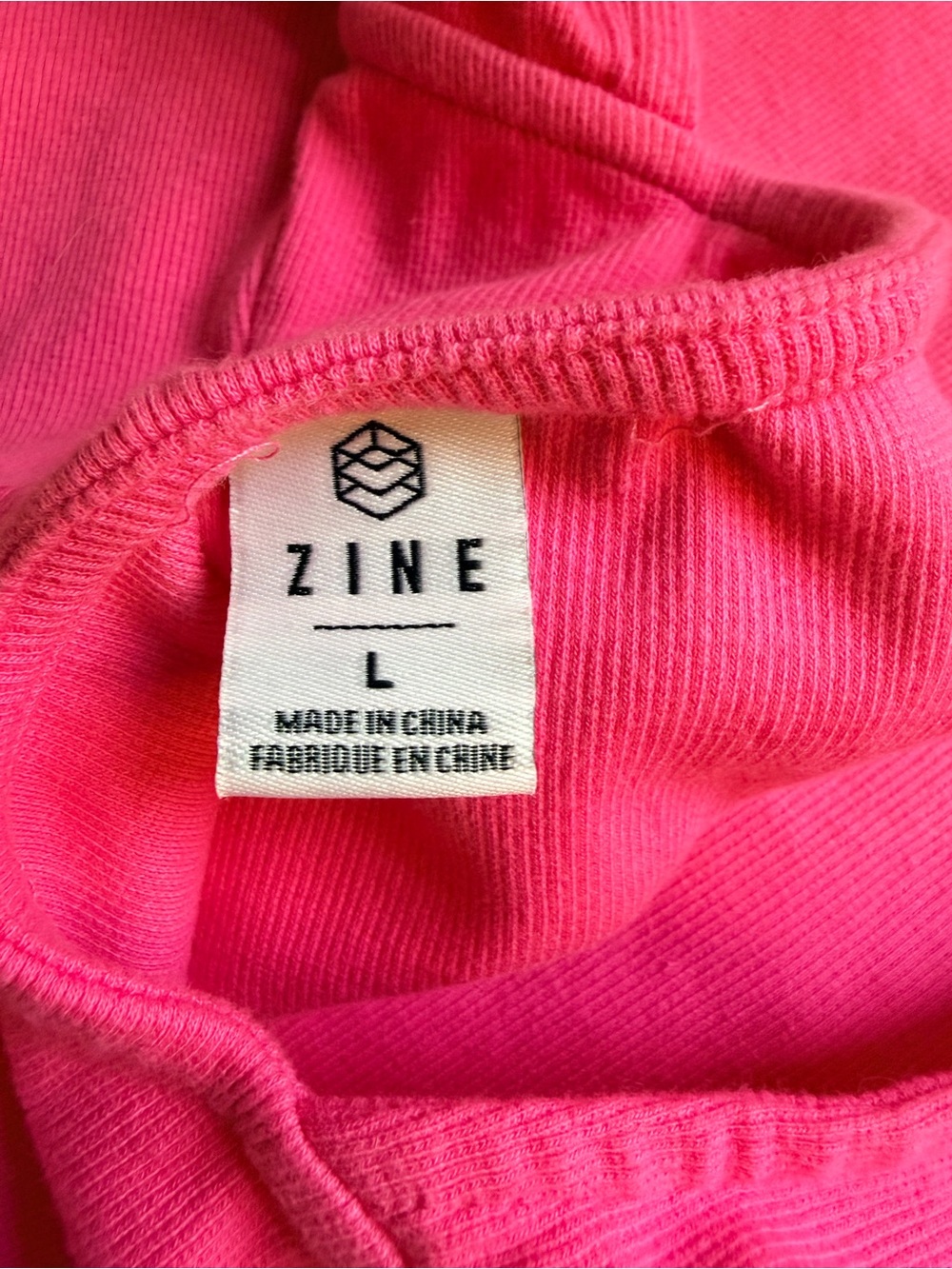 Zine Pink Ribbed Open-Back Crop Top | Cotton & Spandex | Large | EUC - Picture 5 of 7
